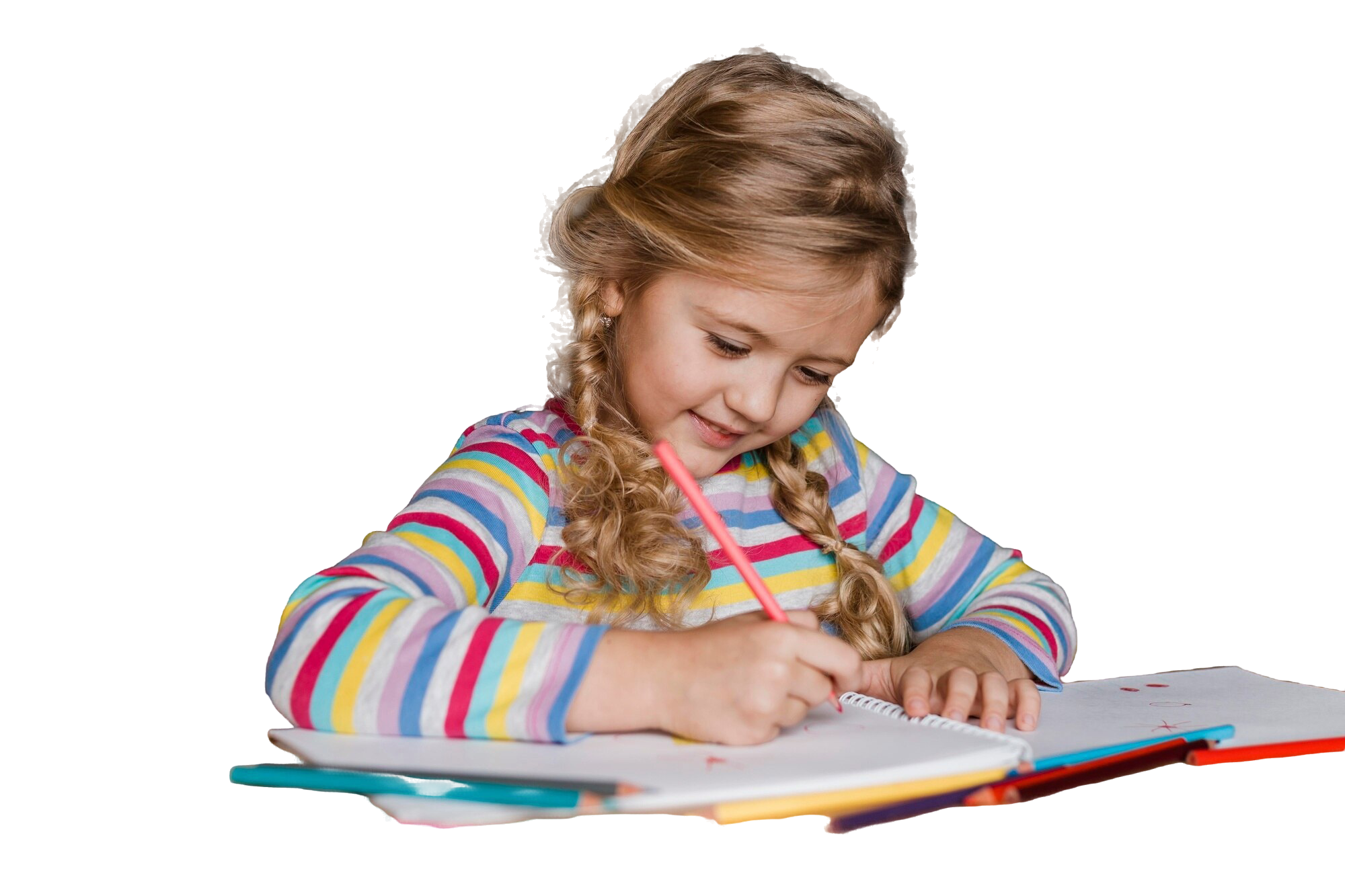 Kid studying